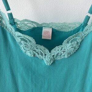 Only Hearts turquoise lace trimmed camisole Large